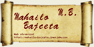 Mahailo Bajčeta vizit kartica
